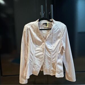 White House Black Market Blush Buttoned Blazer